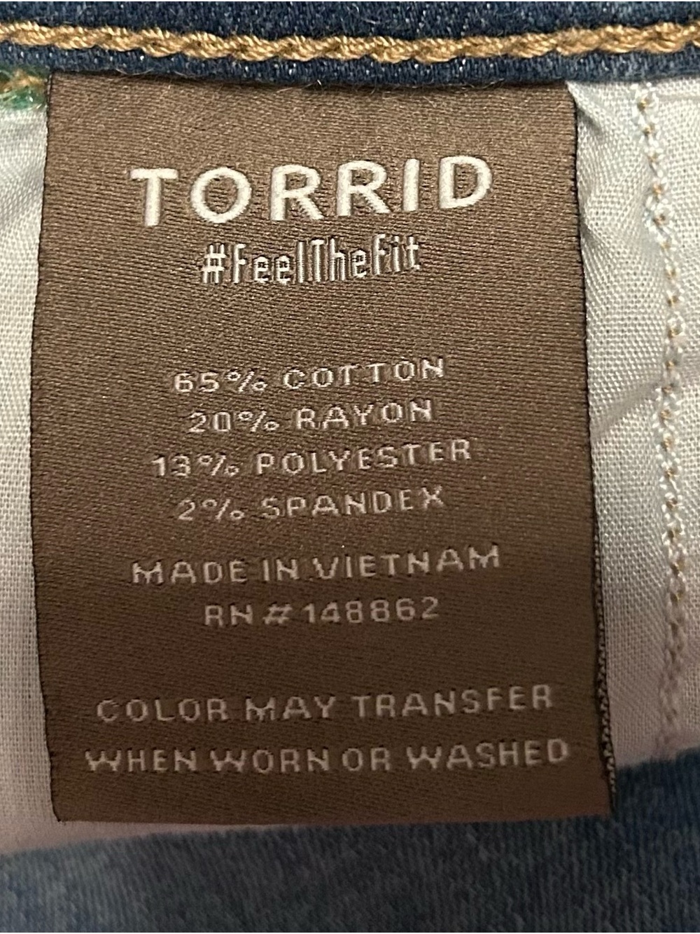 torrid Light Blue Straight-Leg Denim Pants with Drawstring - Picture 6 of 9
